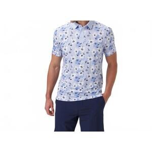 NEW MIZZEN + MAIN versa short sleeve polo in light pastel blue